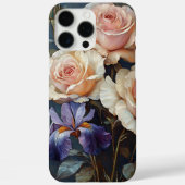 ヴィンテージバラとピンクと紫のアイリスフローラ Case-Mate iPhoneケース (裏面)