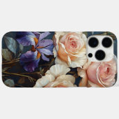 ヴィンテージバラとピンクと紫のアイリスフローラ Case-Mate iPhoneケース (裏面 (横))
