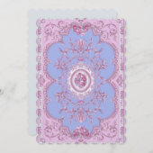 ヴィンテージバラとピンクエレガント サンキューカード (正面/裏面)