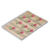 ヴィンテージバラとミュージックシート ノートブック (左側)