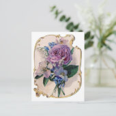 ヴィンテージバラとリリー・オブ・ザ・バレー ポストカード (スタンド正面)