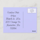 ヴィンテージバラとリリー・オブ・ザ・バレー ポストカード (裏面)