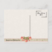 ヴィンテージバラとレース母の日はがき ポストカード (裏面)