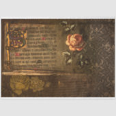 ヴィンテージバラと古代文字の切り離し 薄葉紙 (正面)