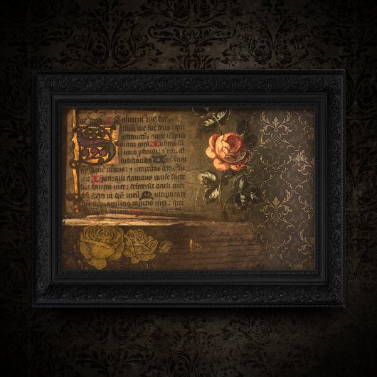 ヴィンテージバラと古代文字の切り離し 薄葉紙