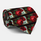 ヴィンテージバラと帆船 ネクタイ (ロール)