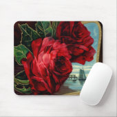 ヴィンテージバラと帆船 マウスパッド (マウス)