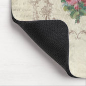 ヴィンテージバラと版木、銅版、版画 マウスパッド (コーナー)