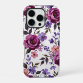 ヴィンテージバラと芽パターン iPhoneケース (裏面)