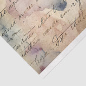 ヴィンテージバラと蝶の古いスクリプトのデコページ 薄葉紙 (詳細)