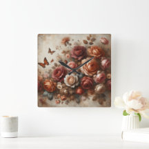 ヴィンテージバラと蝶