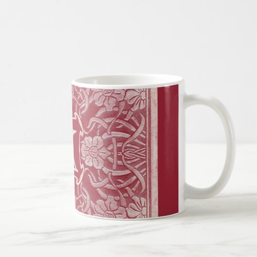 ヴィンテージバラと赤モノグラムのユリ マグカップ (右)