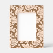 ヴィンテージバラと離れパターン レーザー彫刻フレーム (正面)
