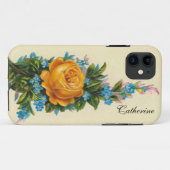 ヴィンテージバラと青い花 Case-Mate iPhoneケース (裏面(横))