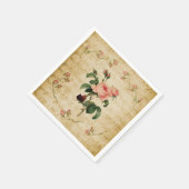 ヴィンテージバラと音楽シート スタンダードカクテルナプキン (角)