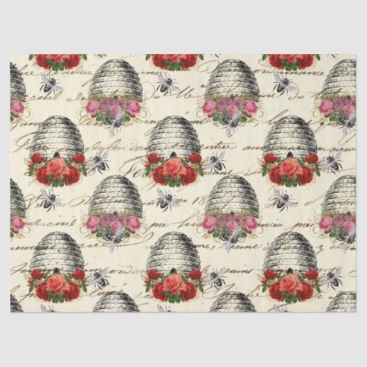 ヴィンテージバラとBeehiveの切り離し 薄葉紙 (正面)