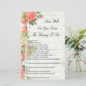 ヴィンテージバラどのように良い知っている赤ちゃんシャワーのゲーム (スタンド正面)