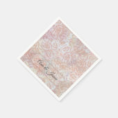 ヴィンテージバラのクリーム – フローラ スタンダードカクテルナプキン (角)