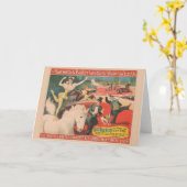 ヴィンテージバラのサーカス恋しく思ポスター カード (黄色い花)