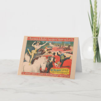 ヴィンテージバラのサーカス恋しく思ポスター カード