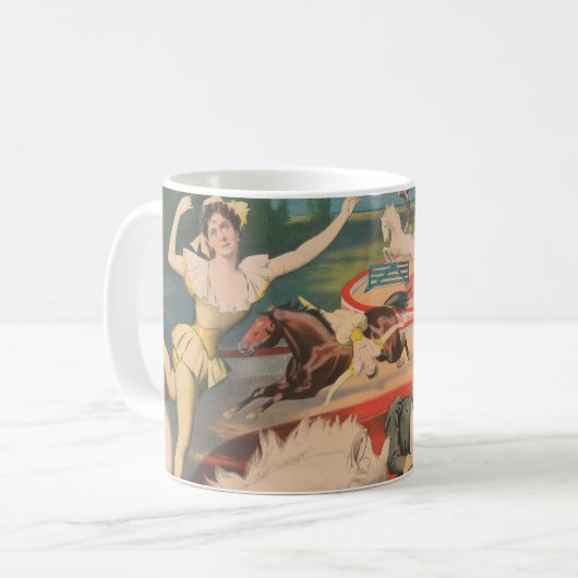 ヴィンテージバラのサーカス恋しく思ポスター コーヒーマグカップ (正面左)