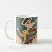 ヴィンテージバラのサーカス恋しく思ポスター コーヒーマグカップ (左)