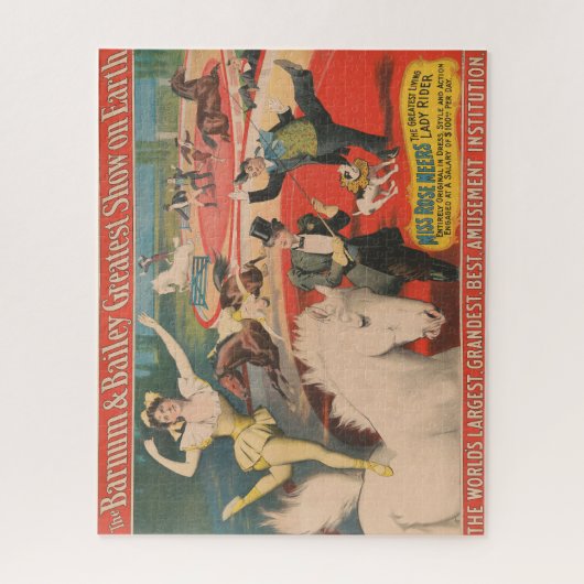 ヴィンテージバラのサーカス恋しく思ポスター ジグソーパズル (縦)