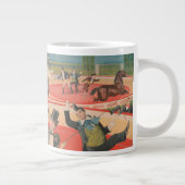 ヴィンテージバラのサーカス恋しく思ポスター ジャンボコーヒーマグカップ (右)