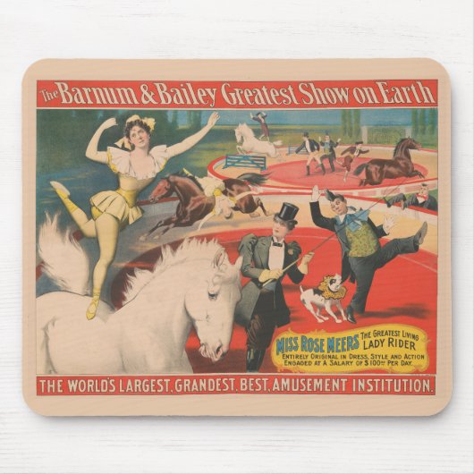 ヴィンテージバラのサーカス恋しく思ポスター マウスパッド (正面)