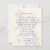 ヴィンテージバラのフローラがWishing Well Wordding Card 招待状 (正面)