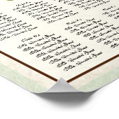 ヴィンテージバラの披露宴表の座席表 ポスター (角)