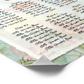 ヴィンテージバラの披露宴表の座席表 ポスター (角)