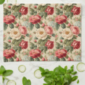 ヴィンテージバラの迷惑ジャーナルページ キッチンタオル (折り畳み)