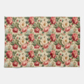 ヴィンテージバラの迷惑ジャーナルページ キッチンタオル (横)
