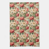 ヴィンテージバラの迷惑ジャーナルページ キッチンタオル (縦)