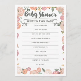 ヴィンテージバラの願いベビー – ベビーシャワーゲーム 招待状
