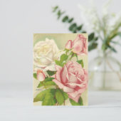 ヴィンテージバラはがき ポストカード (スタンド正面)