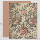 ヴィンテージバラみすぼらしいシックなスクラップブック紙 (正面/裏面)