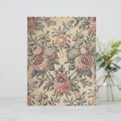 ヴィンテージバラみすぼらしいシックなスクラップブック紙 (スタンド正面)