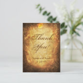 ヴィンテージバラアンティークスチームパンクサンキュー結婚ズ ポストカード (スタンド正面)