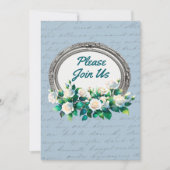 ヴィンテージバラアンティークレタリング招待状 カード (正面)