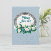 ヴィンテージバラアンティークレタリング招待状 カード (スタンド正面)