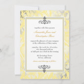 ヴィンテージバライエロー+シルバー5x7招待状 招待状 (裏面)