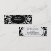 ヴィンテージバライラストレーション白黒 スキニー名刺 (正面/裏面)