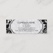 ヴィンテージバライラストレーション白黒 スキニー名刺 (裏面)