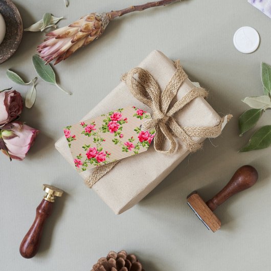 ヴィンテージバライラストレーション紙基本誕生日 ギフトタグ