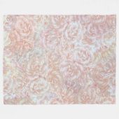 ヴィンテージバラインcream – フローラルパターン フリースブランケット (正面(横))