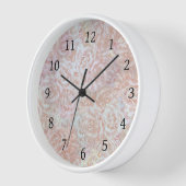 ヴィンテージバラインcream – フローラルパターン 壁時計 (傾斜)