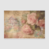 ヴィンテージバラウォーターカラーハウスデクページ 薄葉紙 (正面)