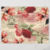 ヴィンテージバラエフェメラスクラップブック紙シート (正面)